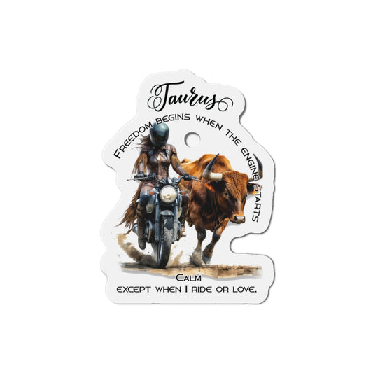 Zodiac Härkä jääkaappimagneetti, muotoon leikattu - Motoristi