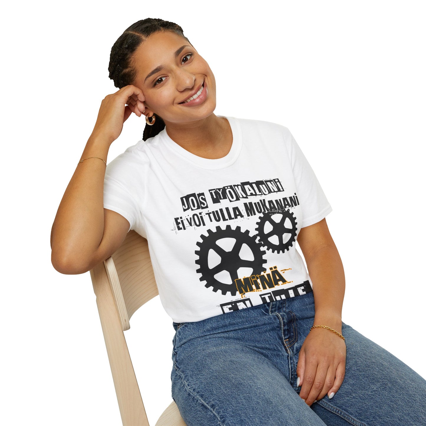 T-Paita - jos työkaluni ei voi tulla, minä en tule, hammasrattaat ja mekaniikka