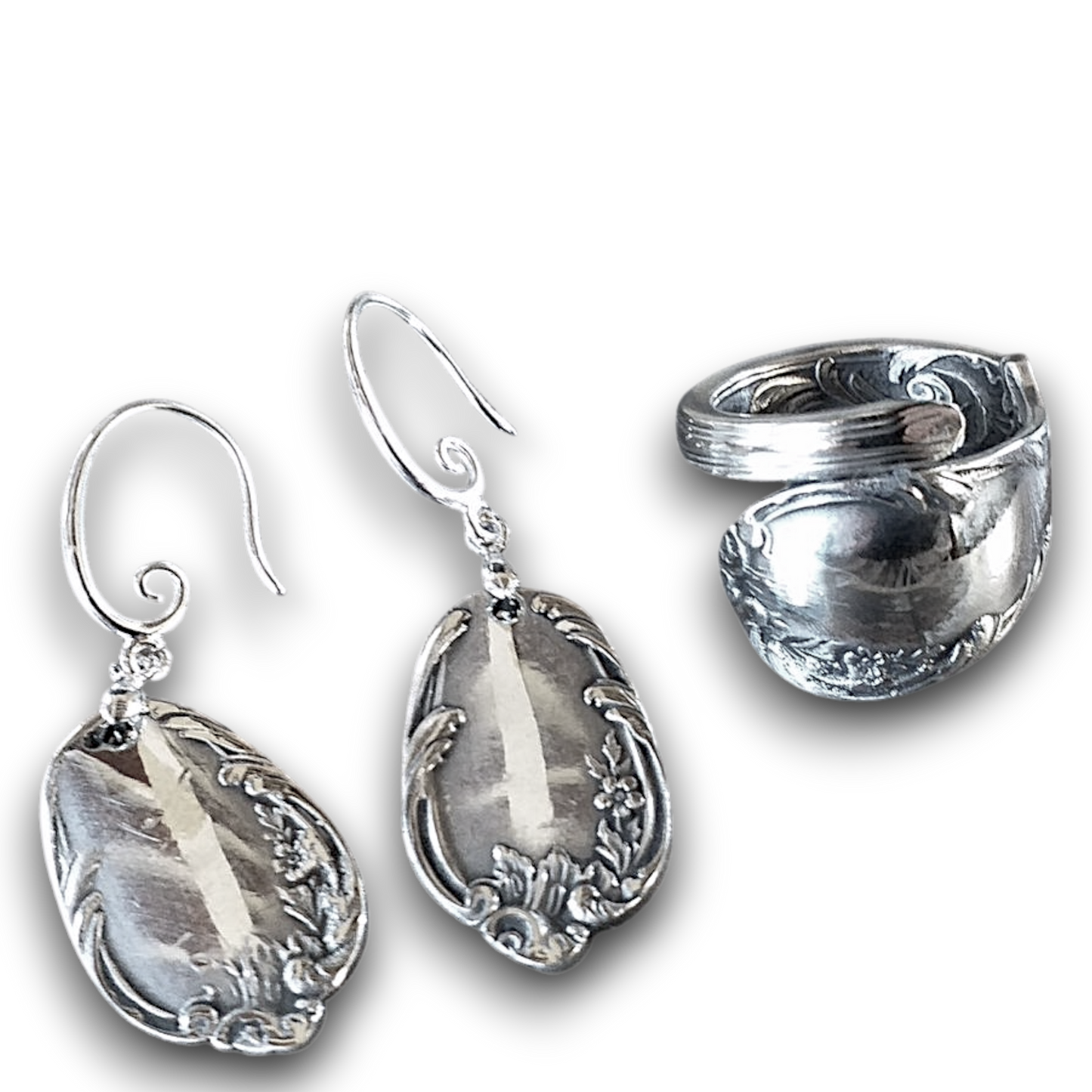 Hellundian muistojen koruja - aterinkorut: lusikka, haarukka, veitsi setti