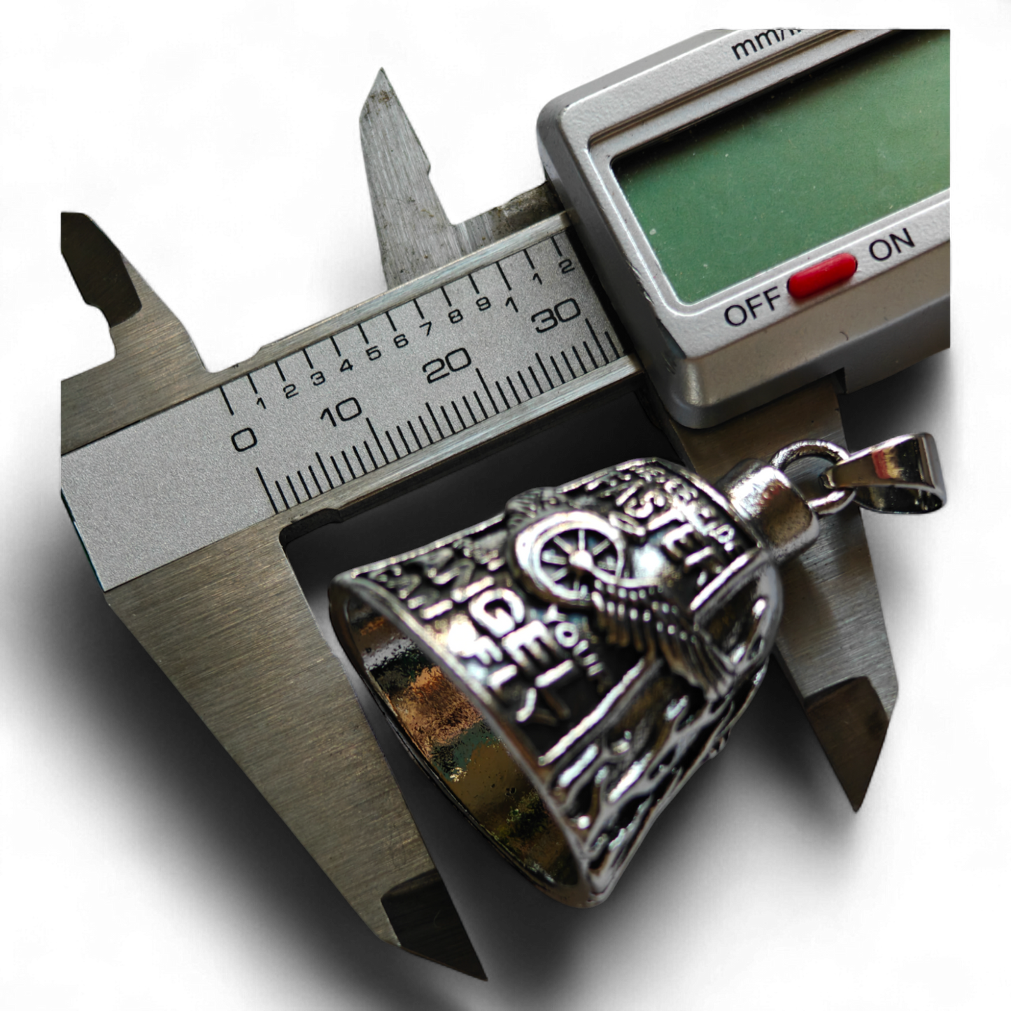 Pirunkello - Motoristin suojakello: never drive faster than guardian angel