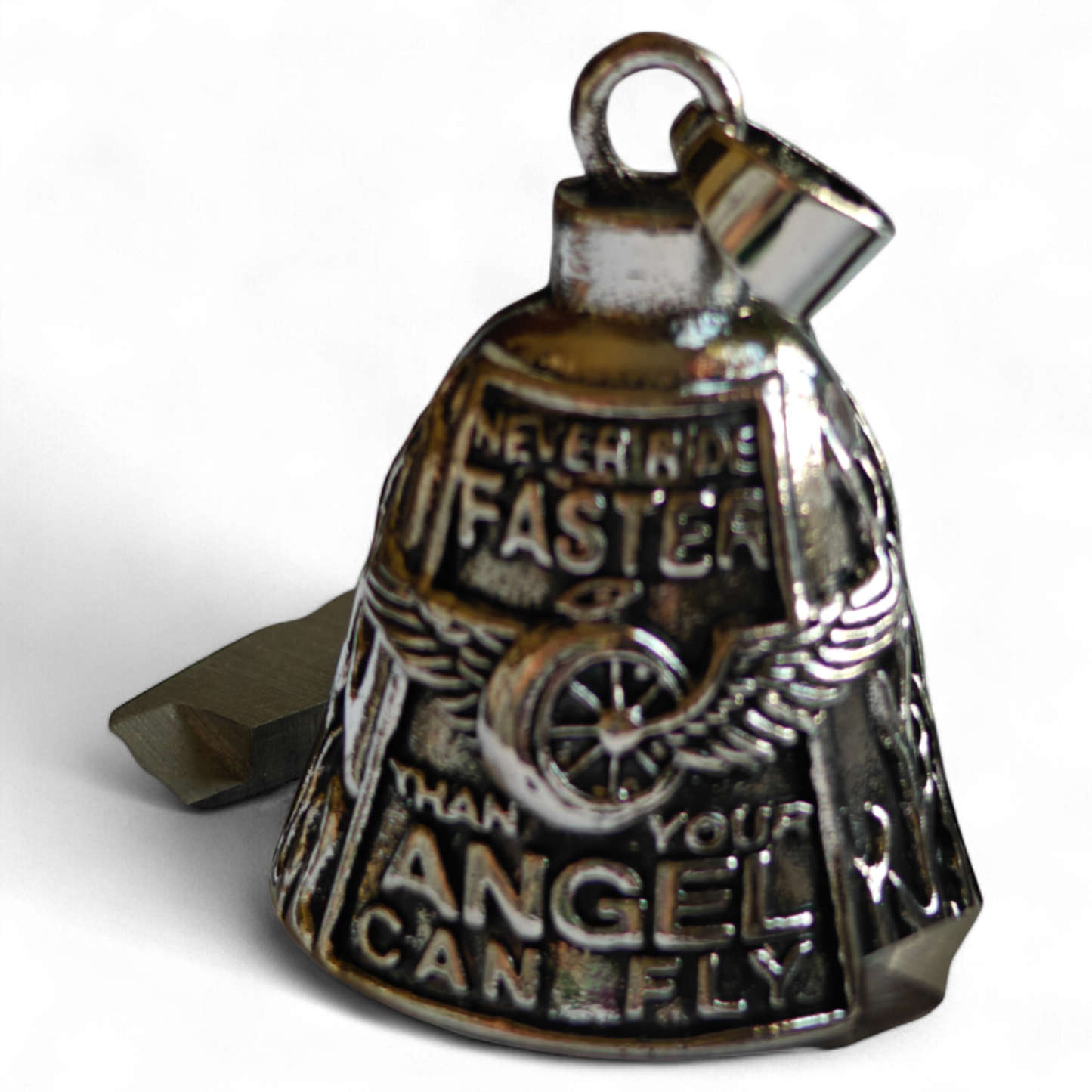 Pirunkello - Motoristin suojakello: never drive faster than guardian angel