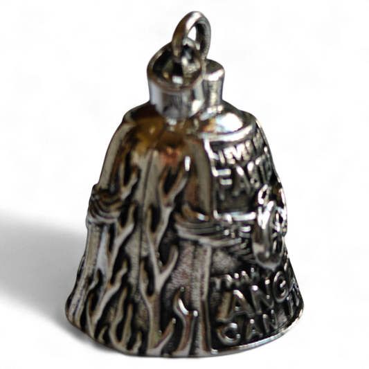 Pirunkello - Motoristin suojakello: never drive faster than guardian angel