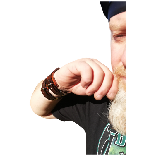 NahkaJaakko Tummanheimo ranneke – Kestävä seikkailukumppani