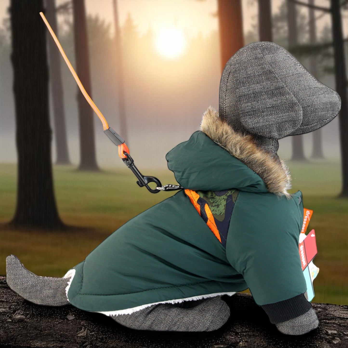 Koiran lämpöhuppari etutassuille