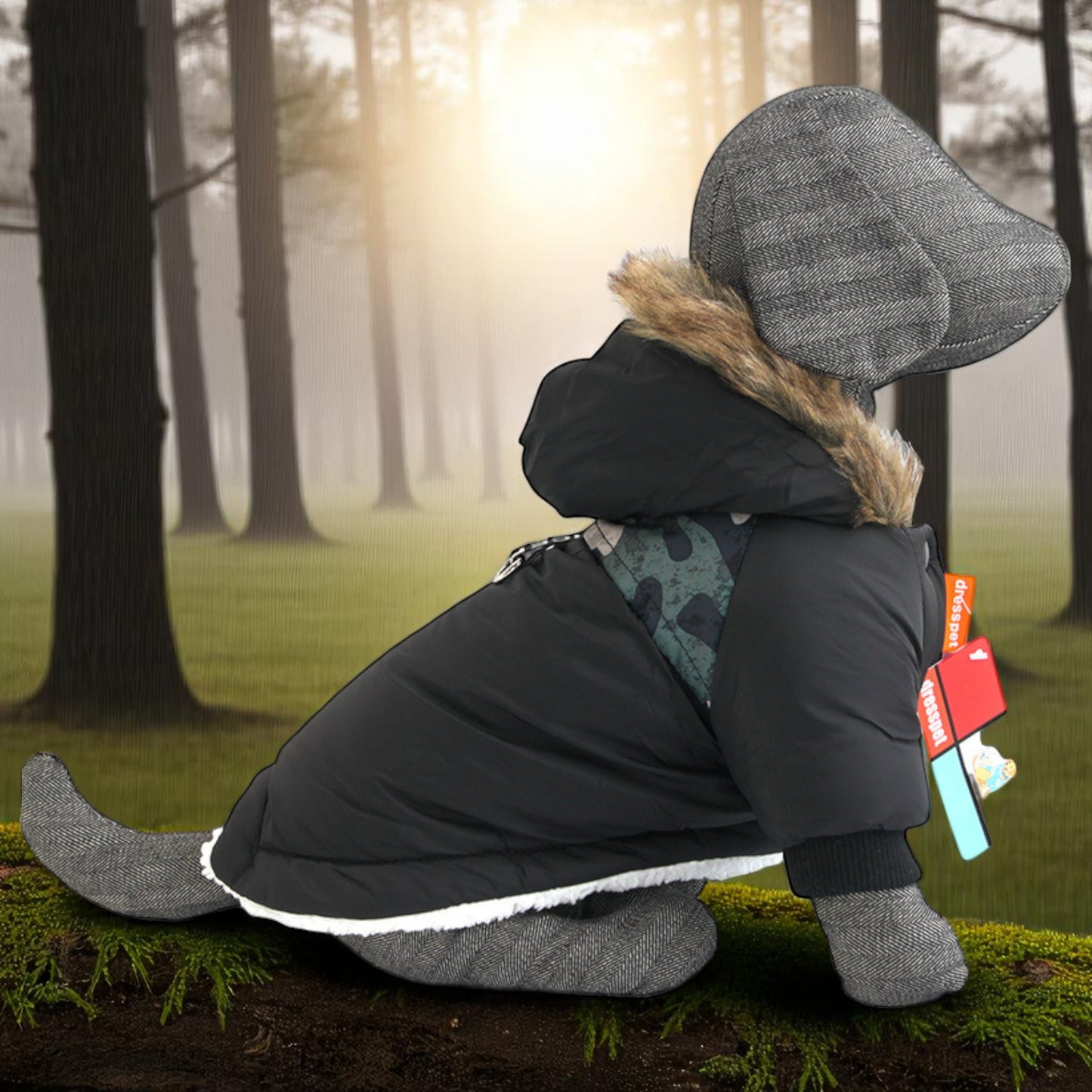 Koiran lämpöhuppari etutassuille