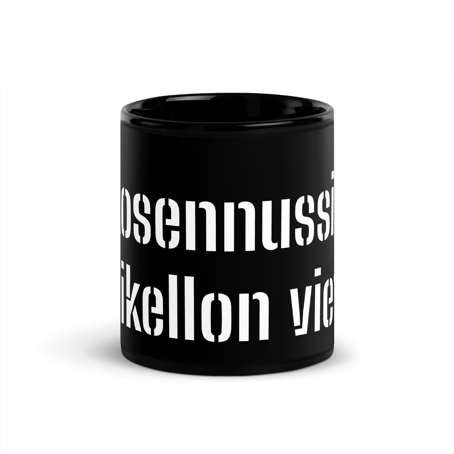 Black shiny Mug - the cuckoo clock with the thunder