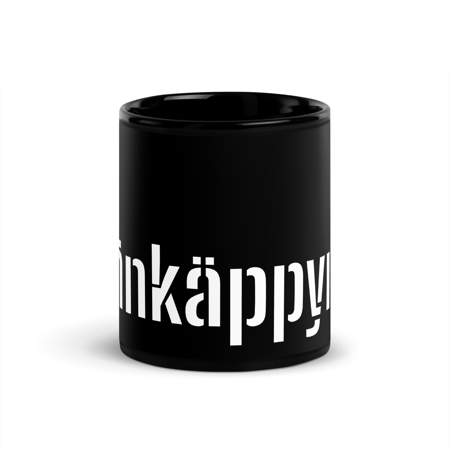 Black glossy Mug - nerd curl