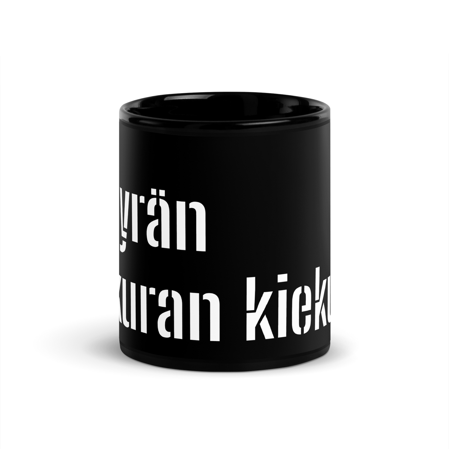 Black shiny mug - Eppyrän keukura keukura