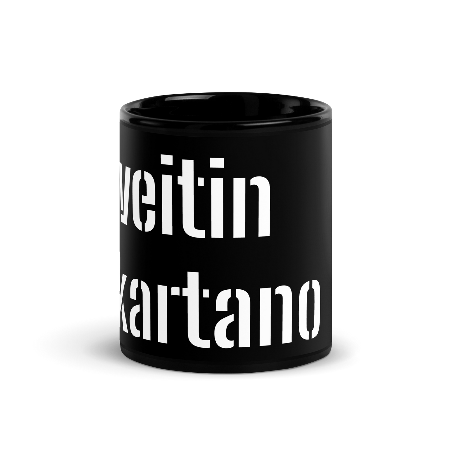 This black glossy Mug - Hell's Mansion