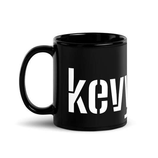 Musta kiiltävä muki - kevyt jee