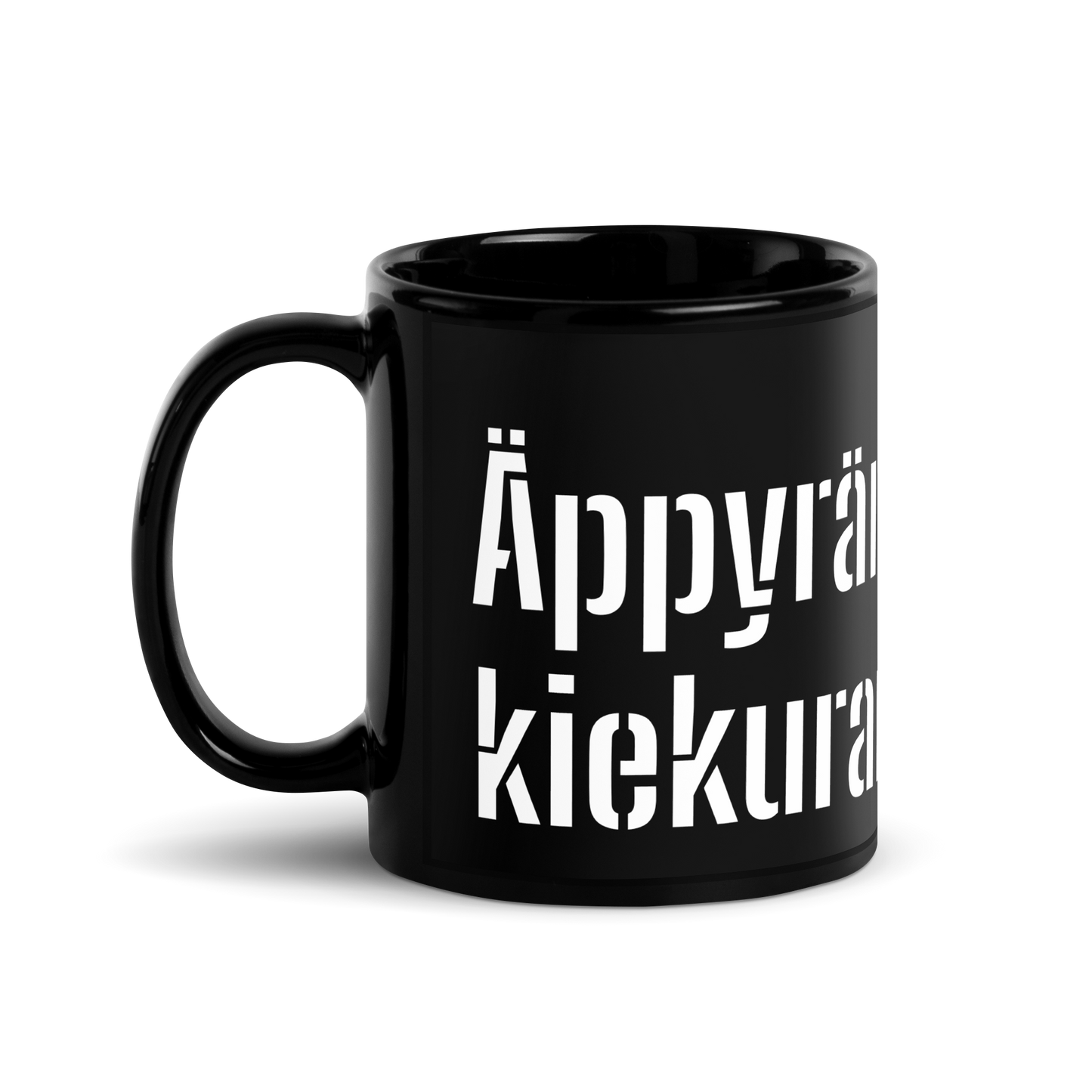 Black shiny mug - Eppyrän keukura keukura