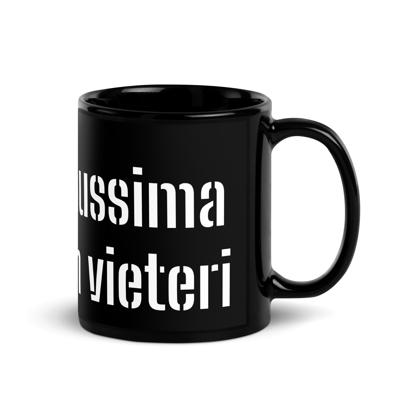 Black shiny Mug - the cuckoo clock with the thunder