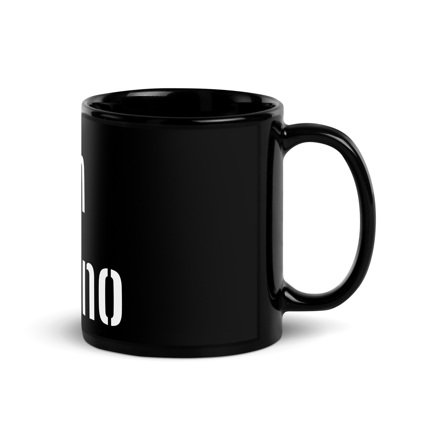 This black glossy Mug - Hell's Mansion