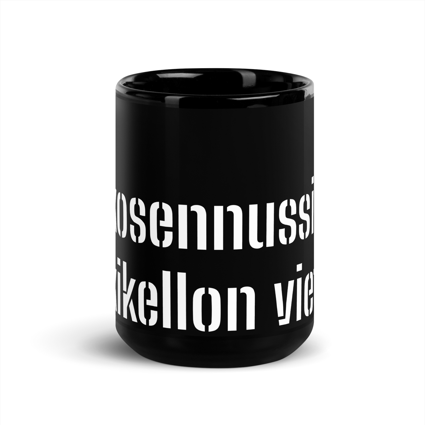 Black shiny Mug - the cuckoo clock with the thunder