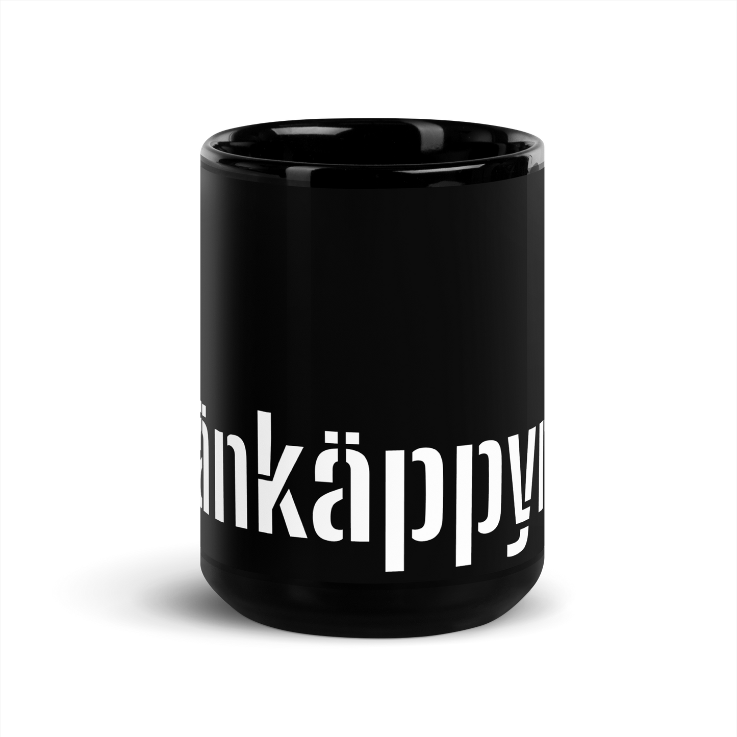 Black glossy Mug - nerd curl