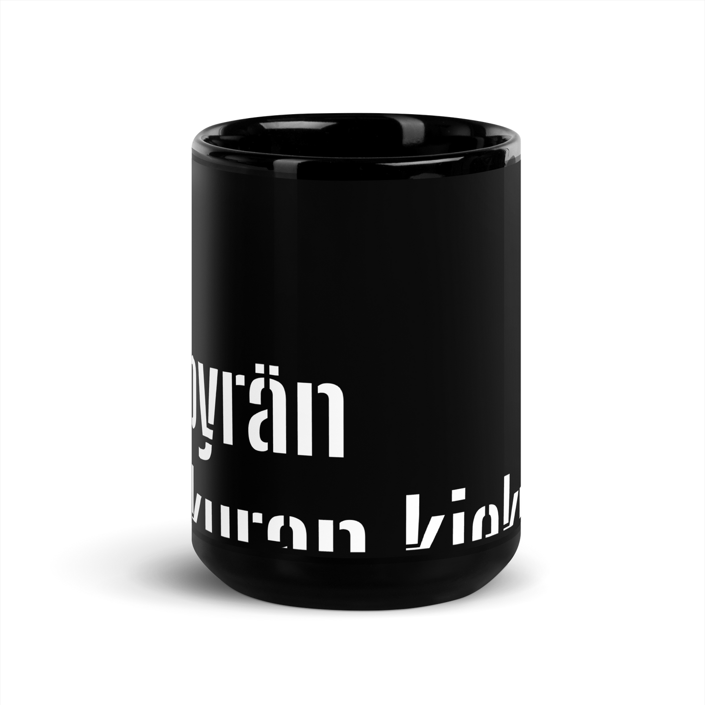 Black shiny mug - Eppyrän keukura keukura