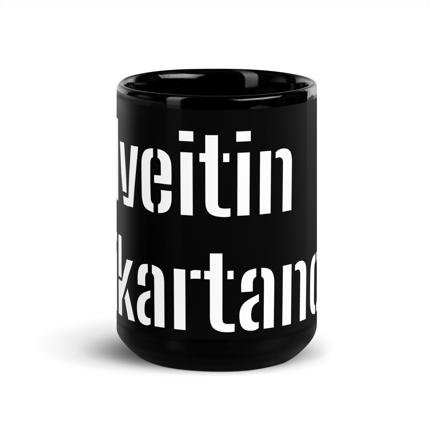 This black glossy Mug - Hell's Mansion