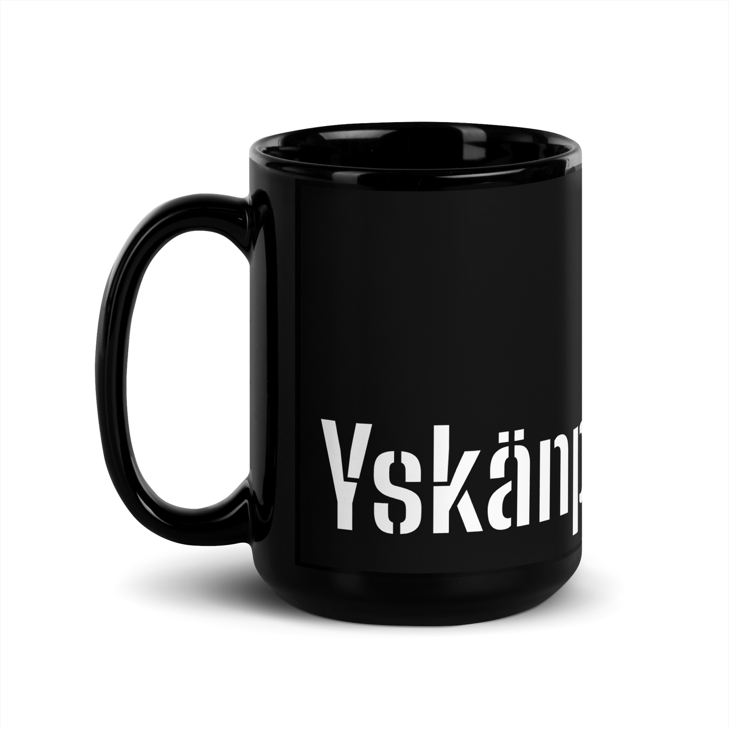 black shiny Mug - Yskänpaininpuu