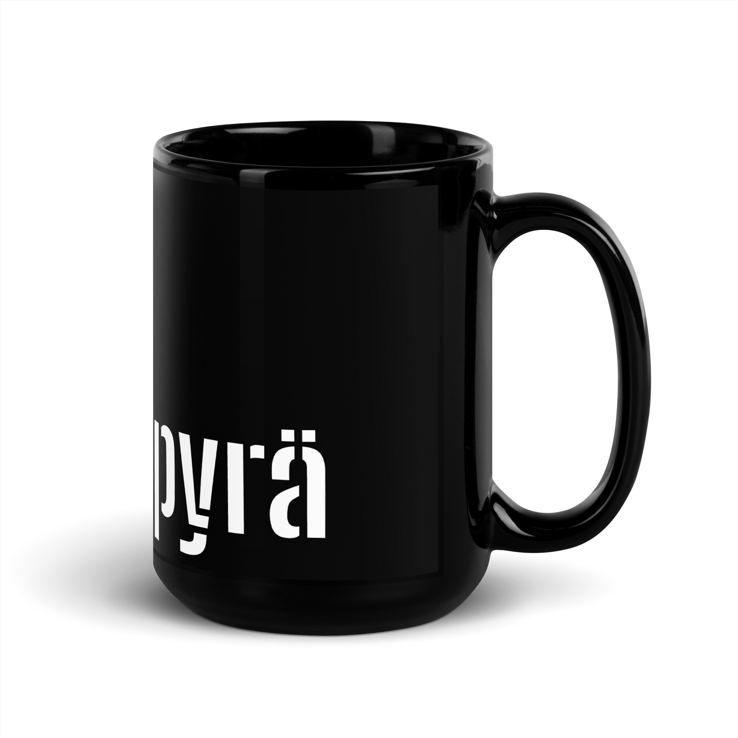 Black glossy Mug - nerd curl