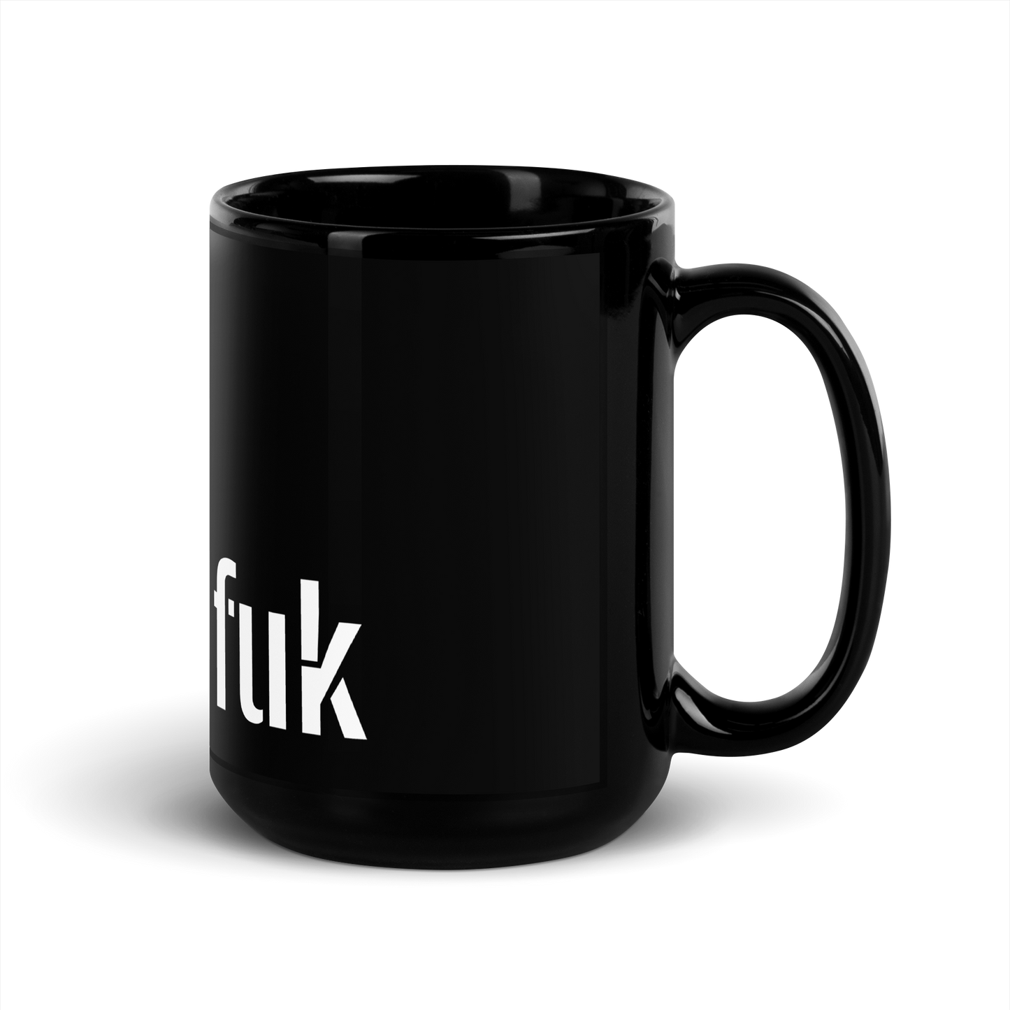 This black glossy Mug - fuk fuk fak fuk