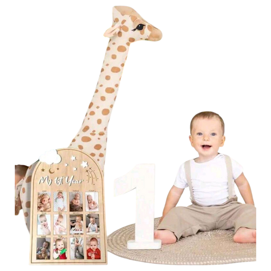 Vauvavuoden kuvamuistot vanerinen tai kiiltävä