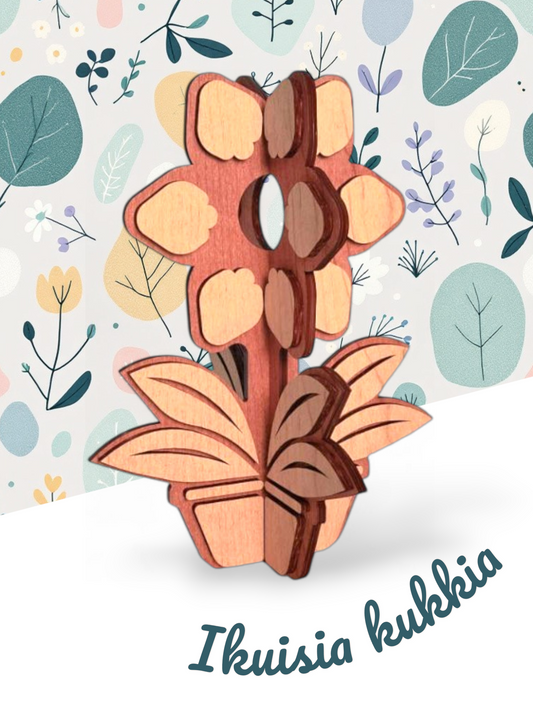 Sano se kukkasin - vanerista rakkaudella tehtyjä kukkia