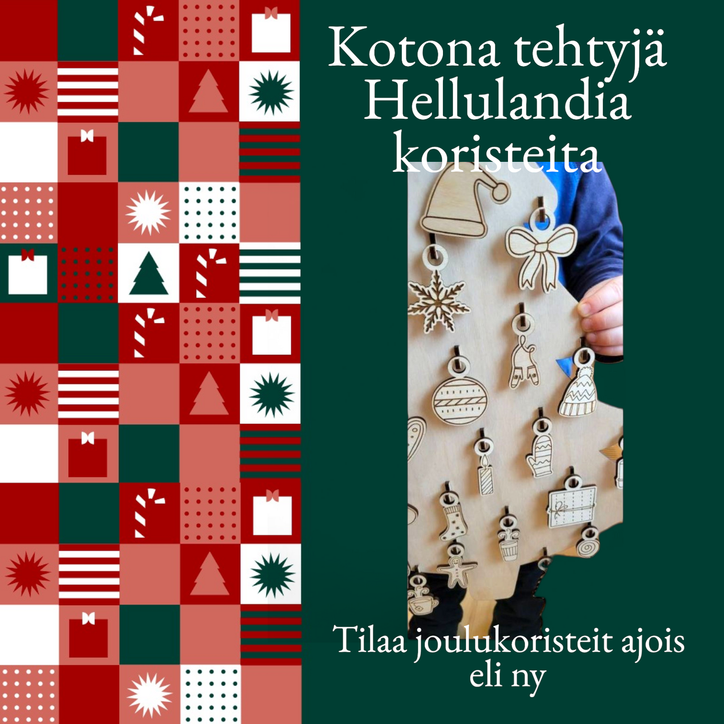 Joulukalenteri Joulukoriste vanerikuusi