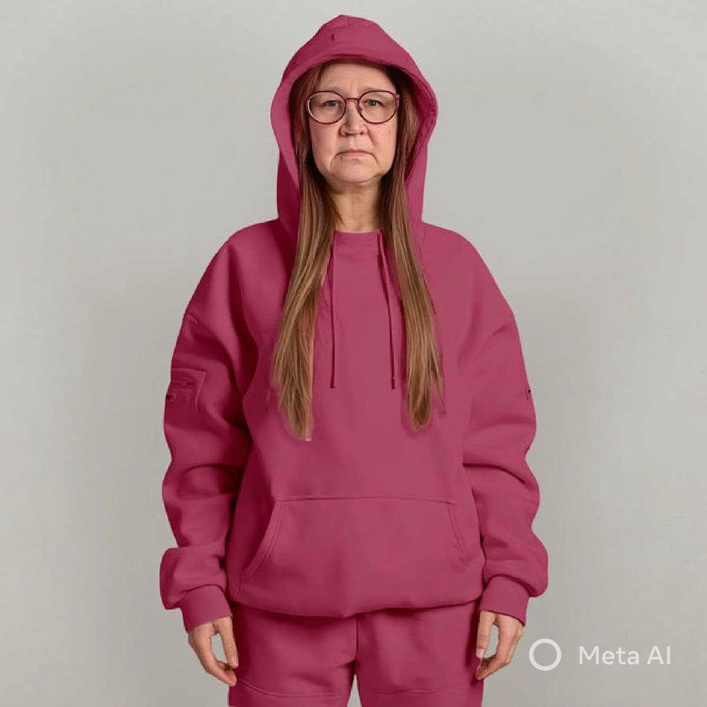 Rebel X 100 Naamattomat Naisten Plus Size Silmämaski-Huppari ja verkkarit