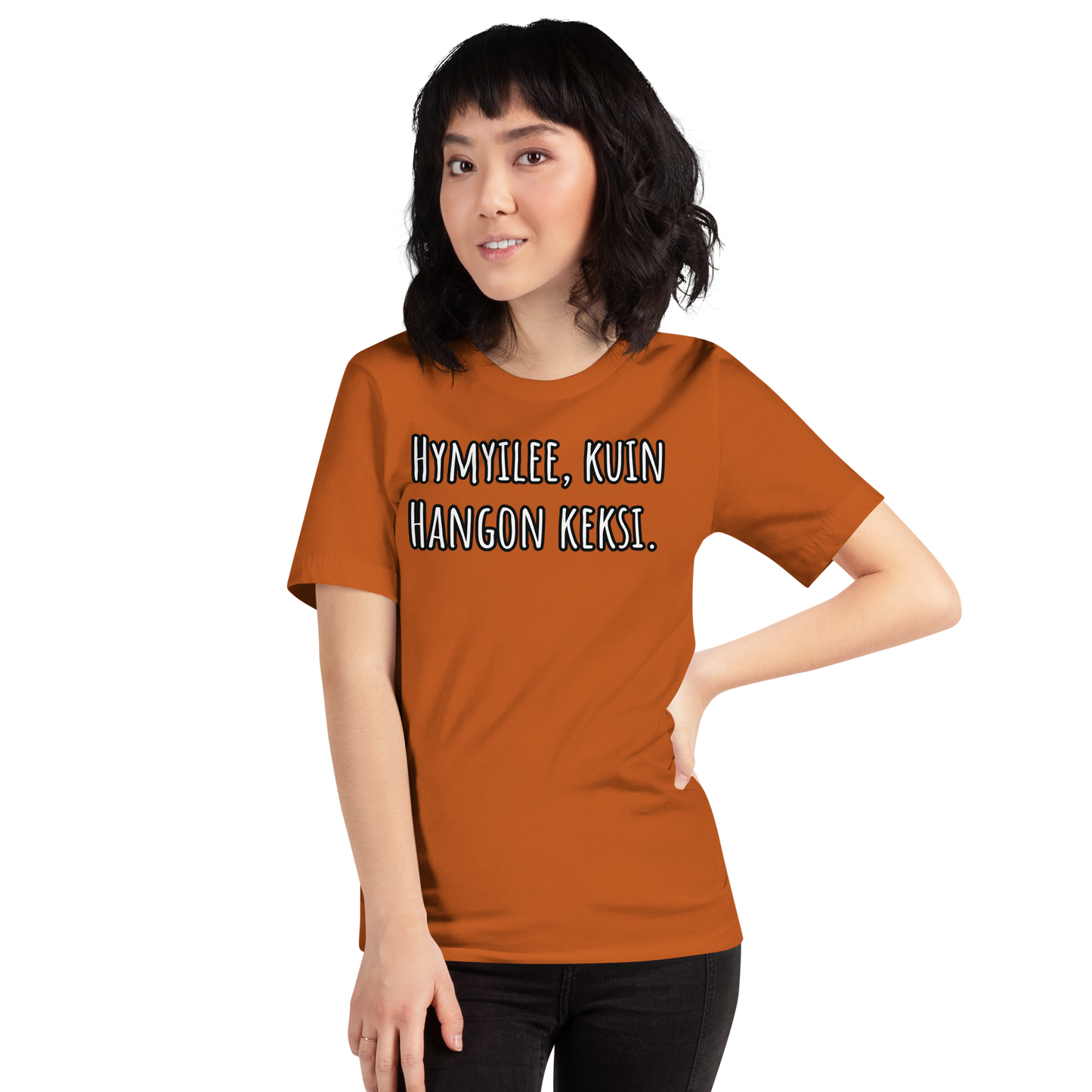 Unisex t-paita - Hymyilee, kuin Hangon keksi.