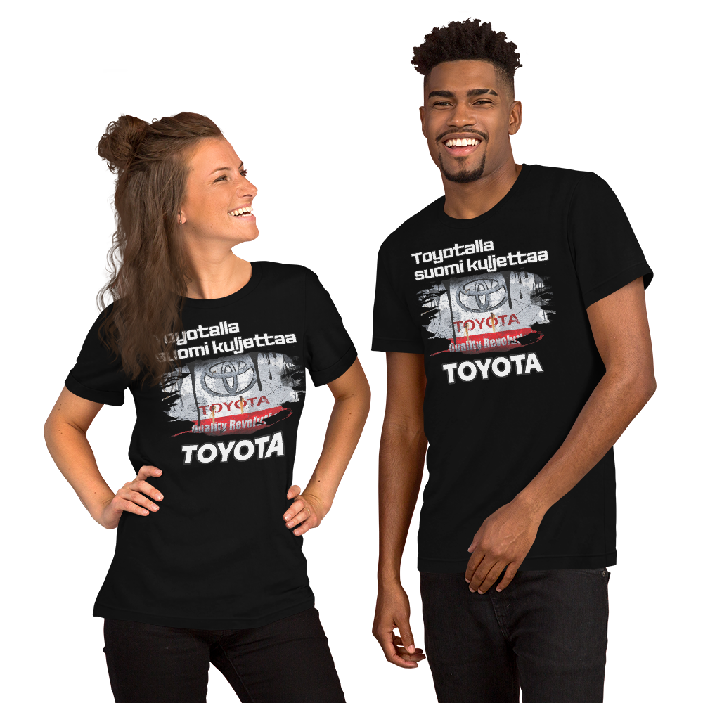 Unisex t-paita - oma teksti + Suomi kuljettaa