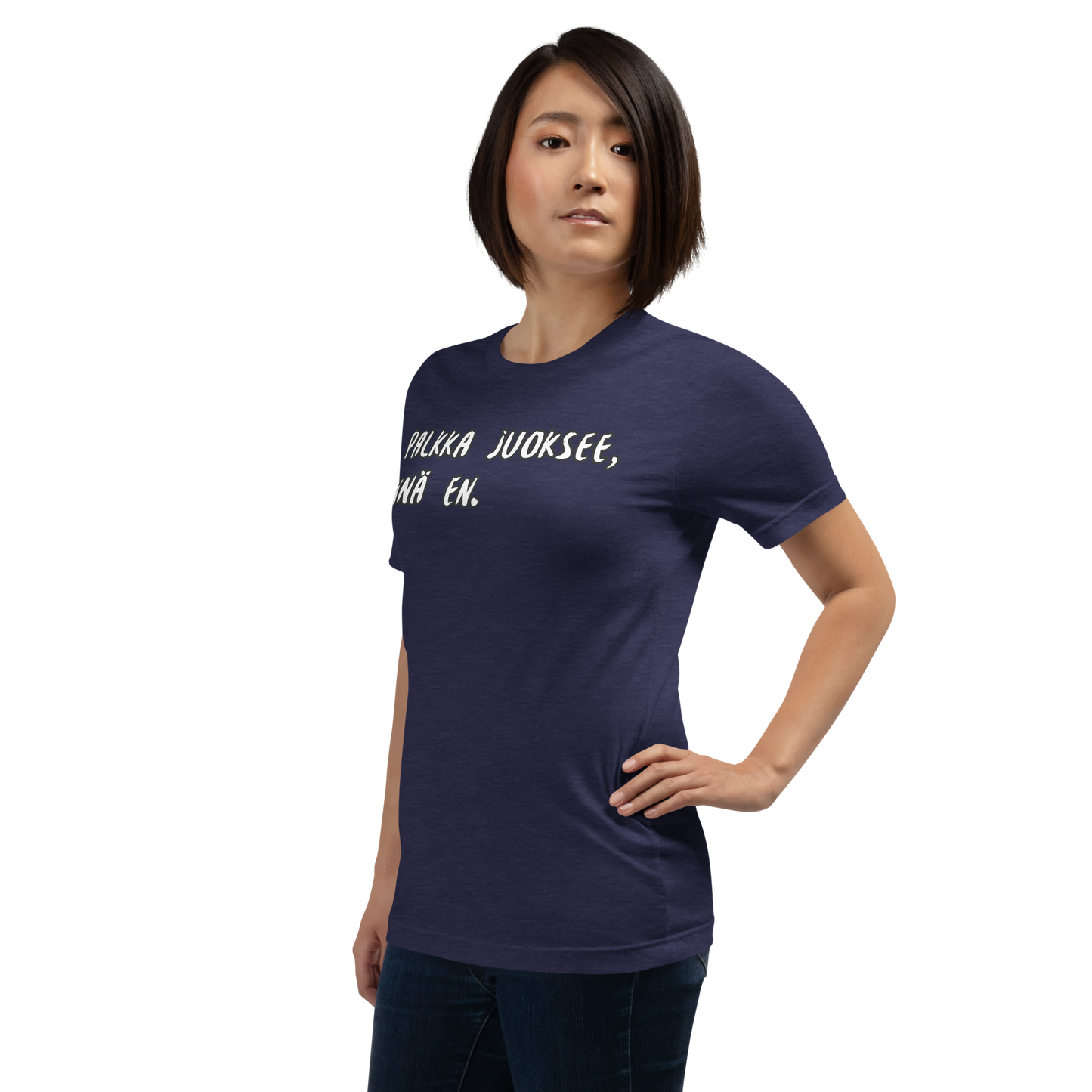 Unisex t-paita -Palkka juoksee, minä en.