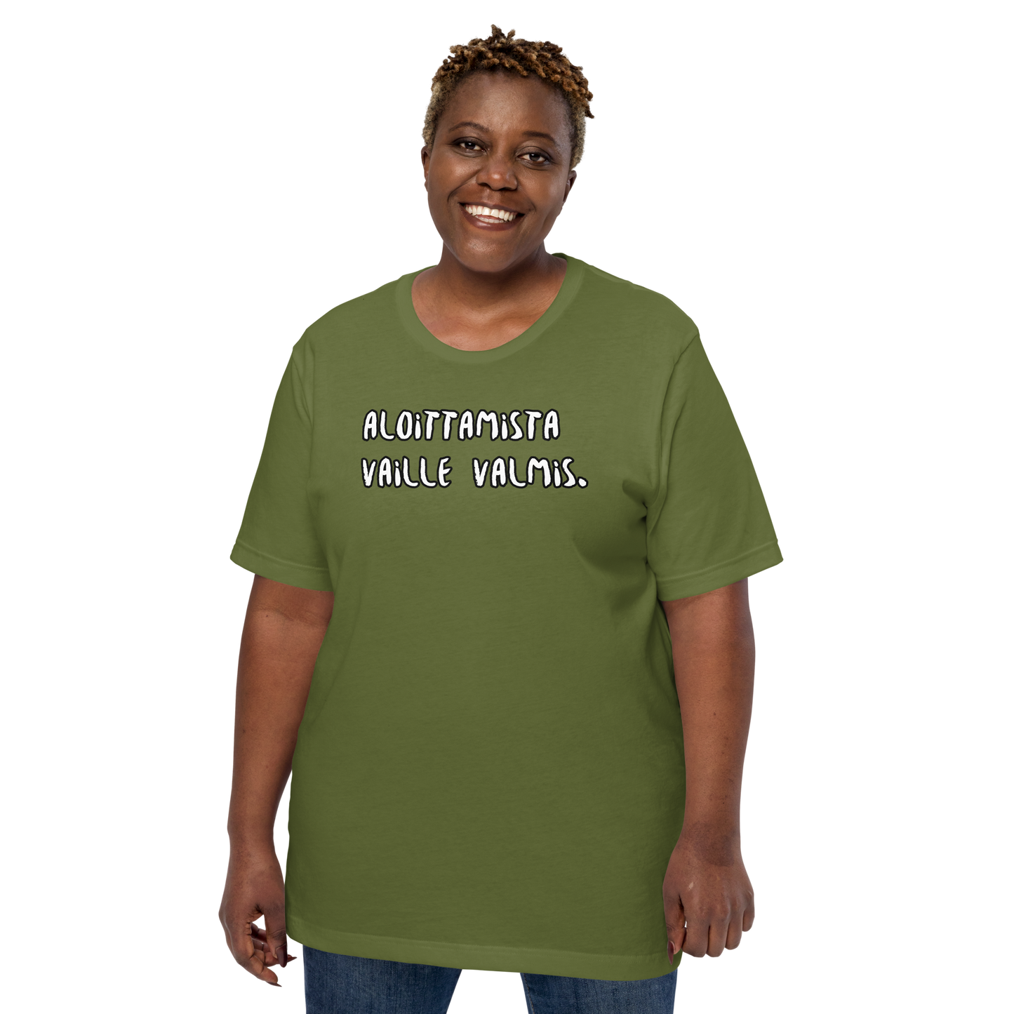 Unisex t-paita- Aloittamista vaille valmis.