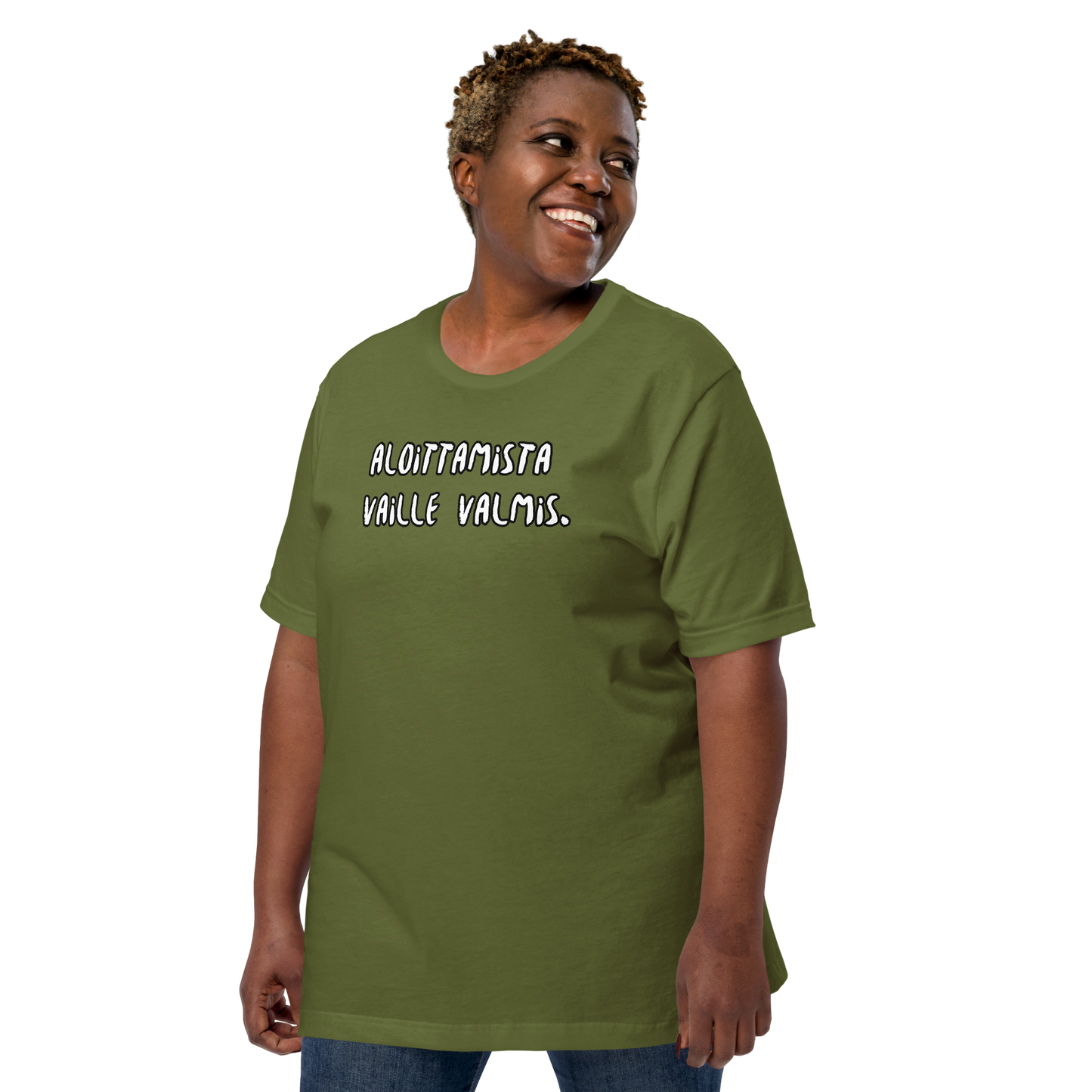 Unisex t-paita- Aloittamista vaille valmis.