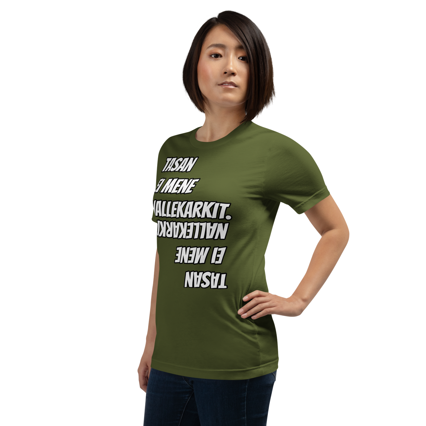 Unisex t-paita - Tasan ei mene nallekarkit.