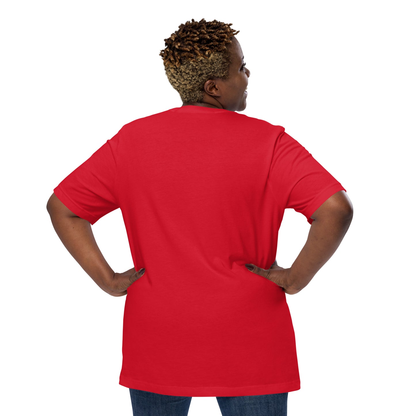 Unisex t-shirt: I knit because violence is forbidden