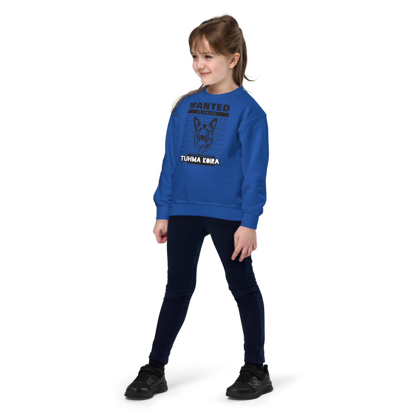 Youth crewneck sweatshirt -   kirjoia itse teksti:  tuhma koira: malinois