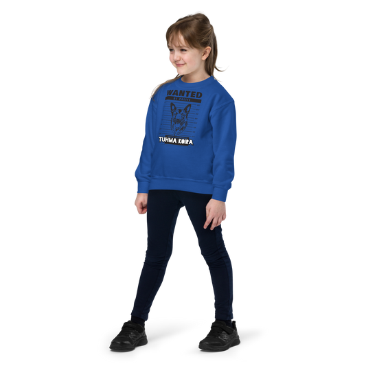 Youth crewneck sweatshirt -   kirjoia itse teksti:  tuhma koira: malinois