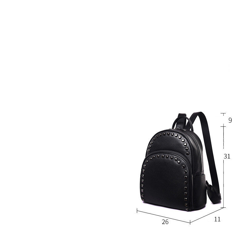 Women's Fashion Leather Casual All-match Backpack