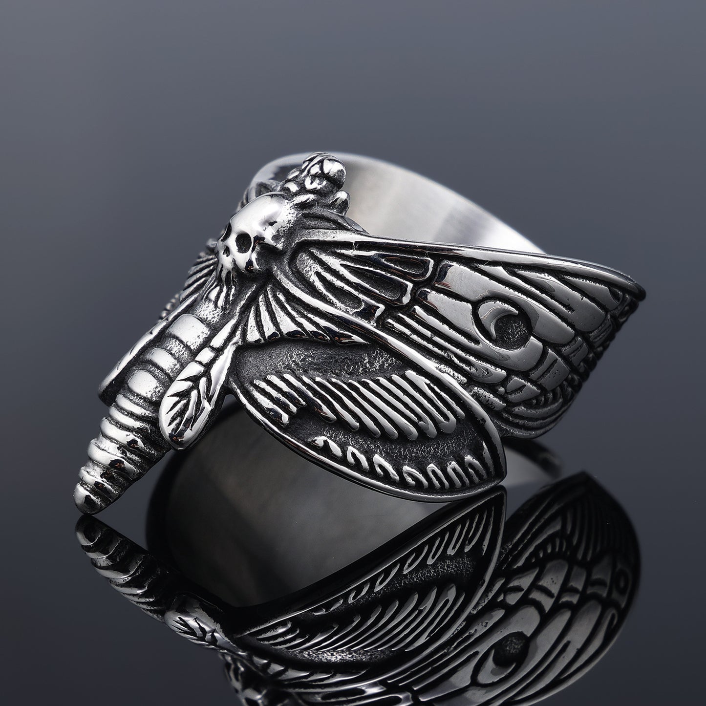 Classic Gothic Death Butterfly ring, jewelry