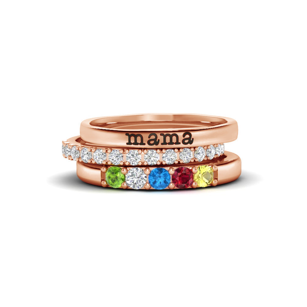 Nice birth moon ring: mama