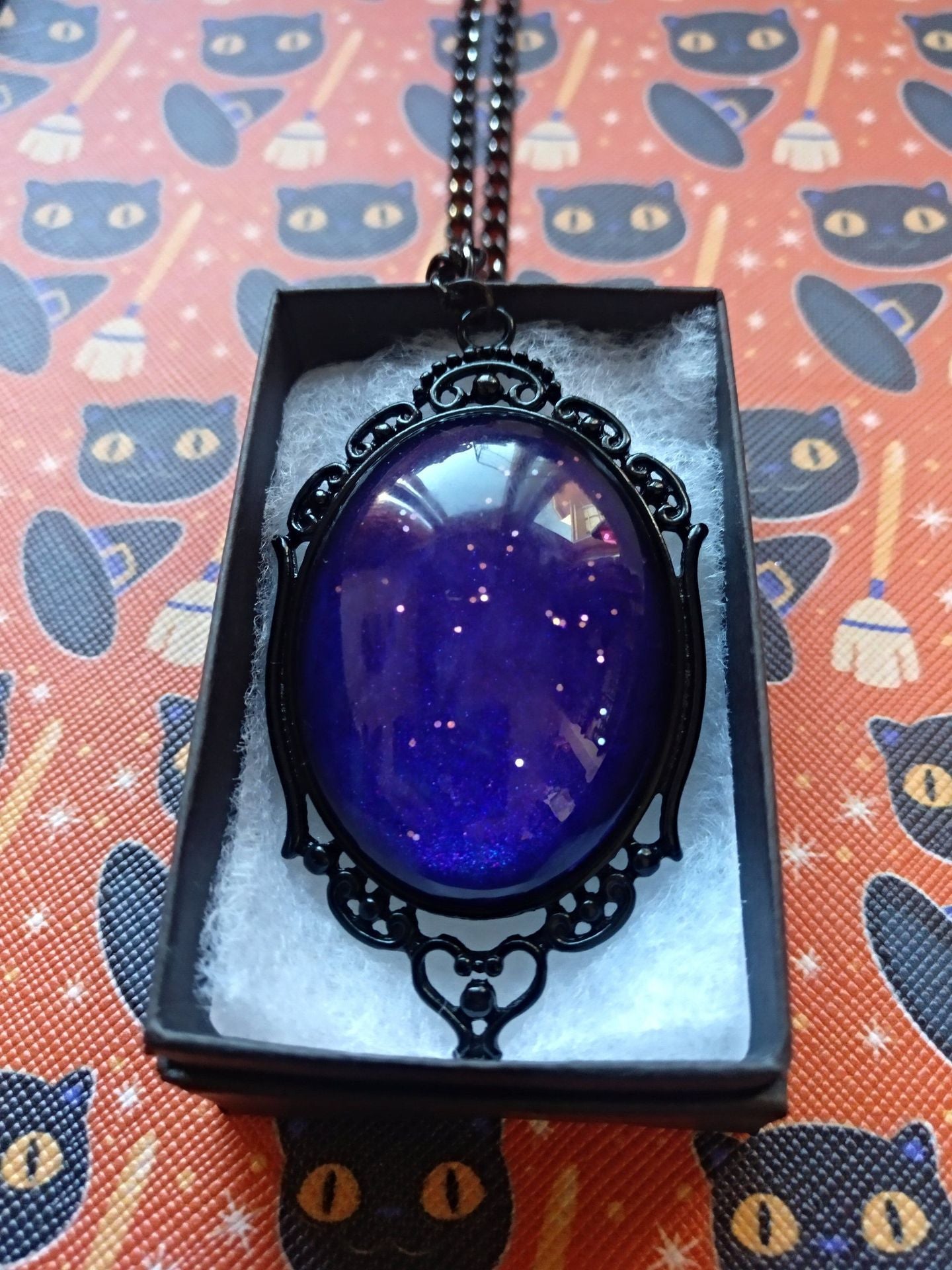 Purple Night Sky Gothic Necklace