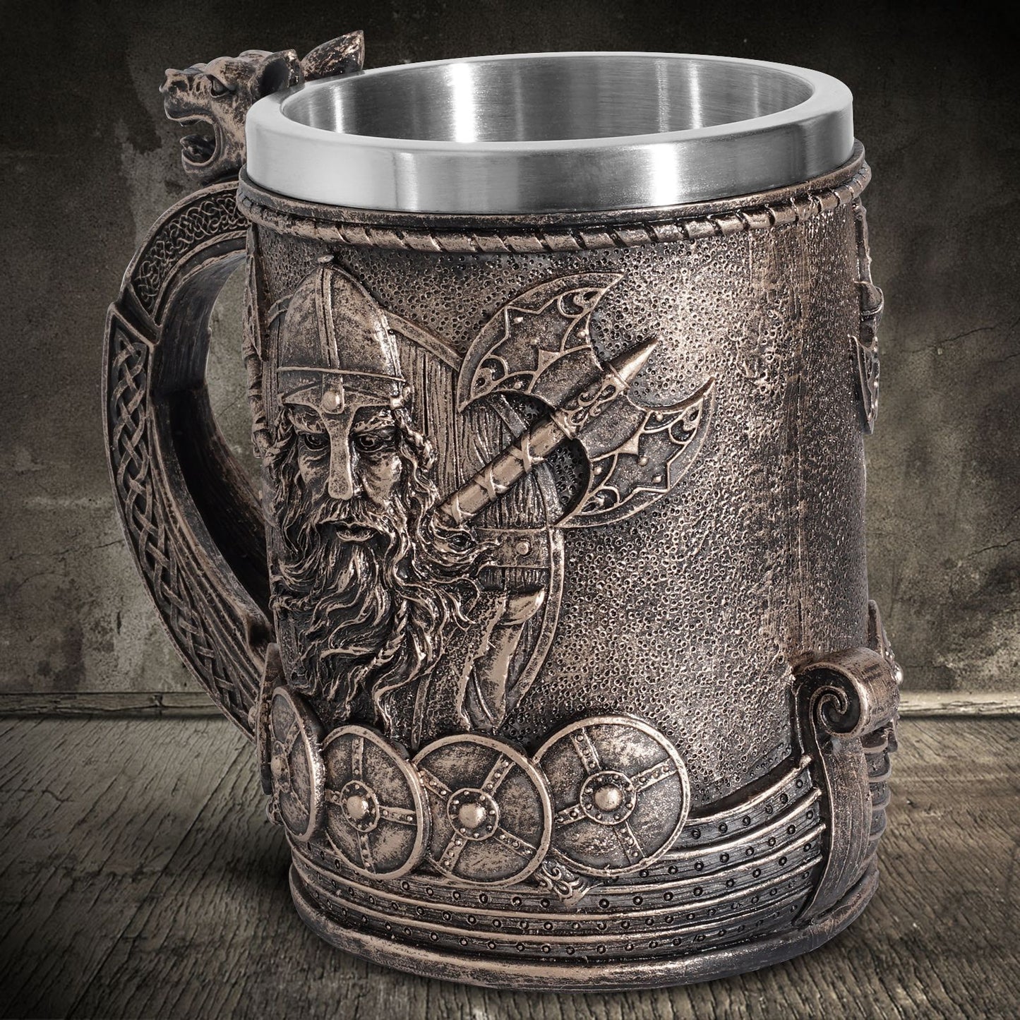 Skull and Viking Wine mug