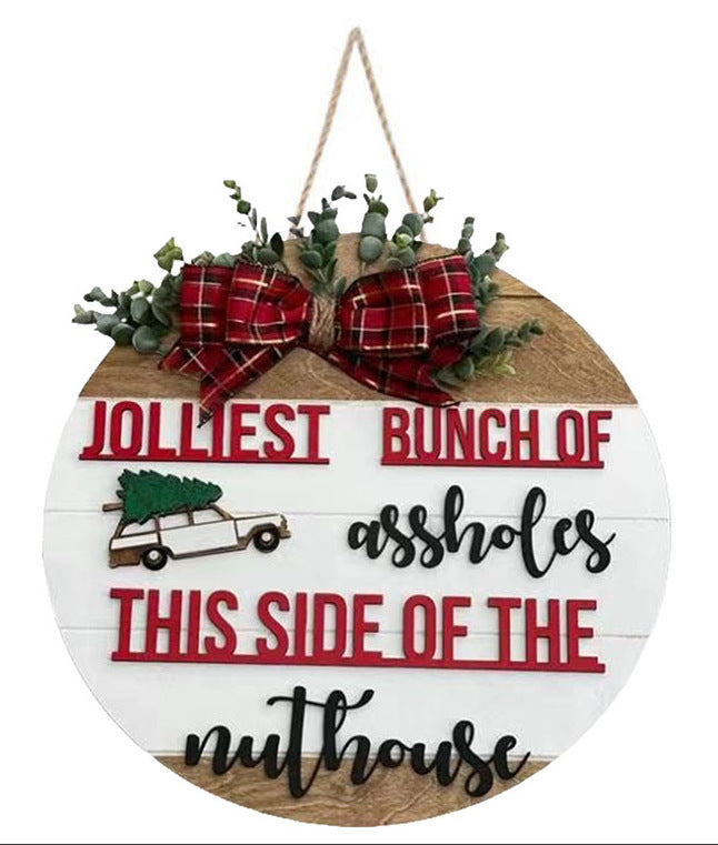 door signs for anti-Christmas decoration