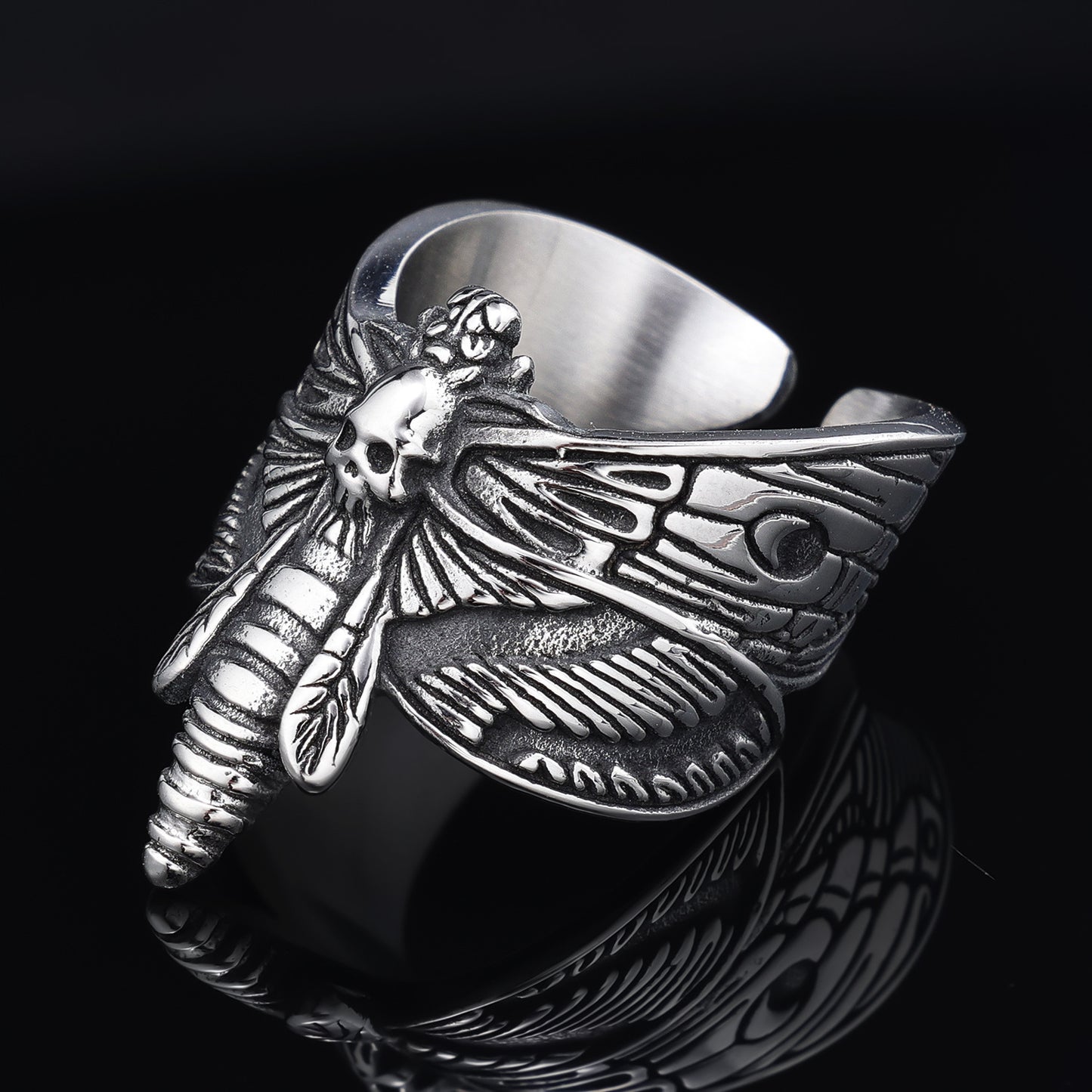 Classic Gothic Death Butterfly ring, jewelry