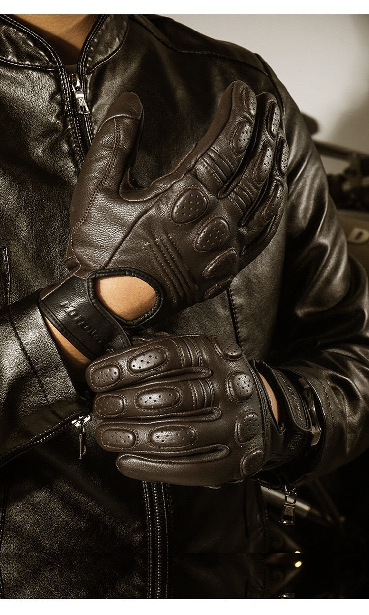 leather gloves Off-road Racing biker Protective gloves