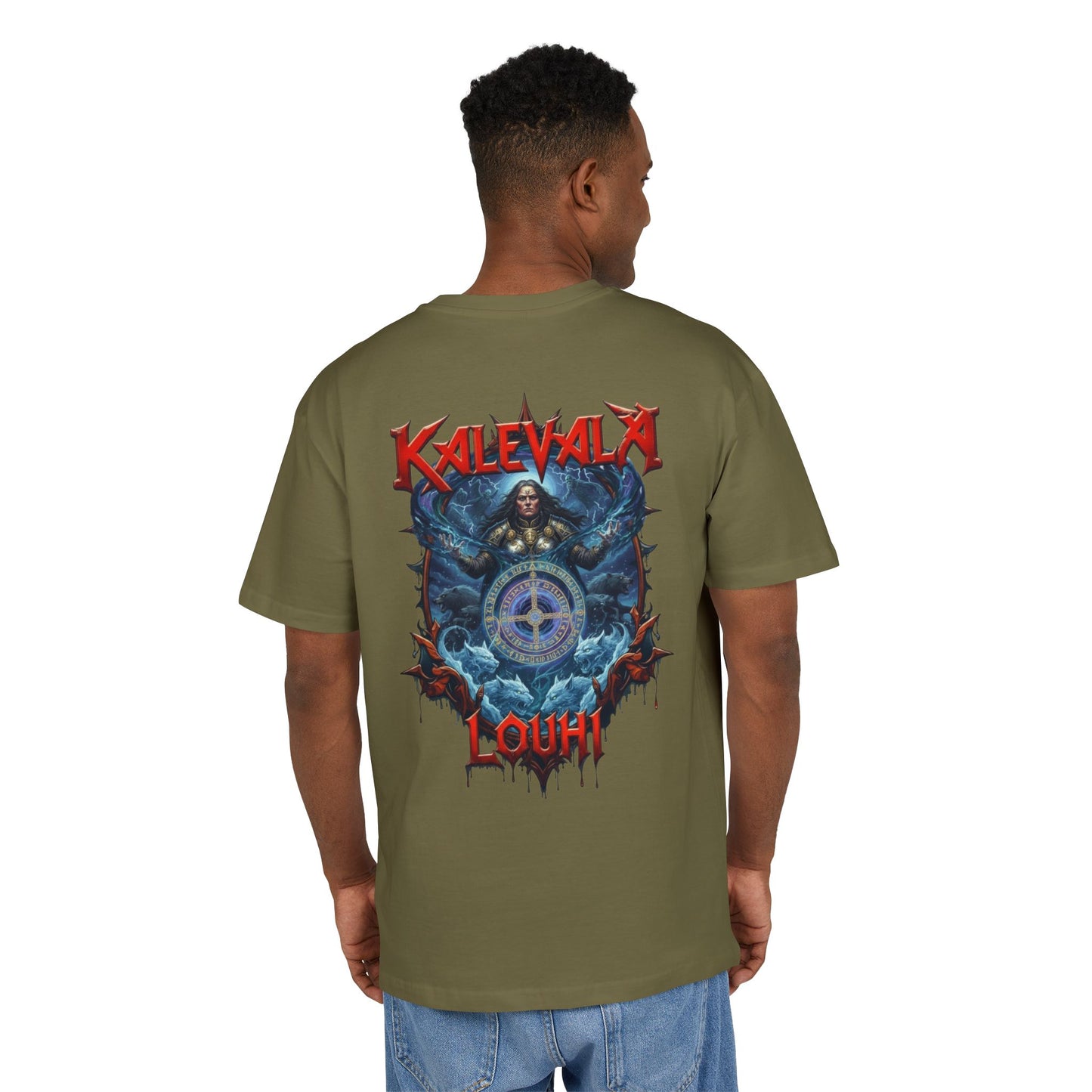 Kalevalan Kalevala Pohjolan emäntä Louhi l rock-henkinen paita -  Oversize  T-paita