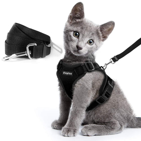 Escape Proof Cat Vest Harness ja auton turvavyöadapteri