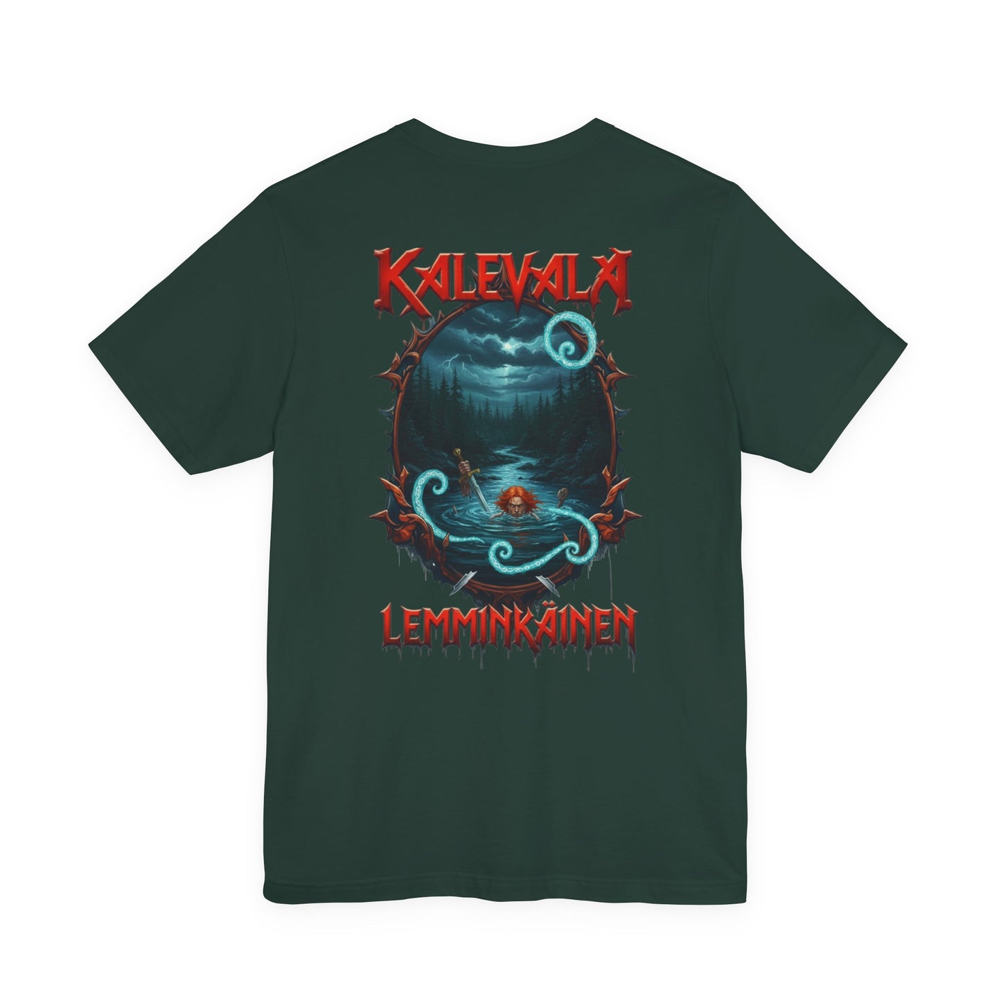 Lemminkäinen – Tuonelan musta joki Teepaita — Retro Graphic T-Shirt