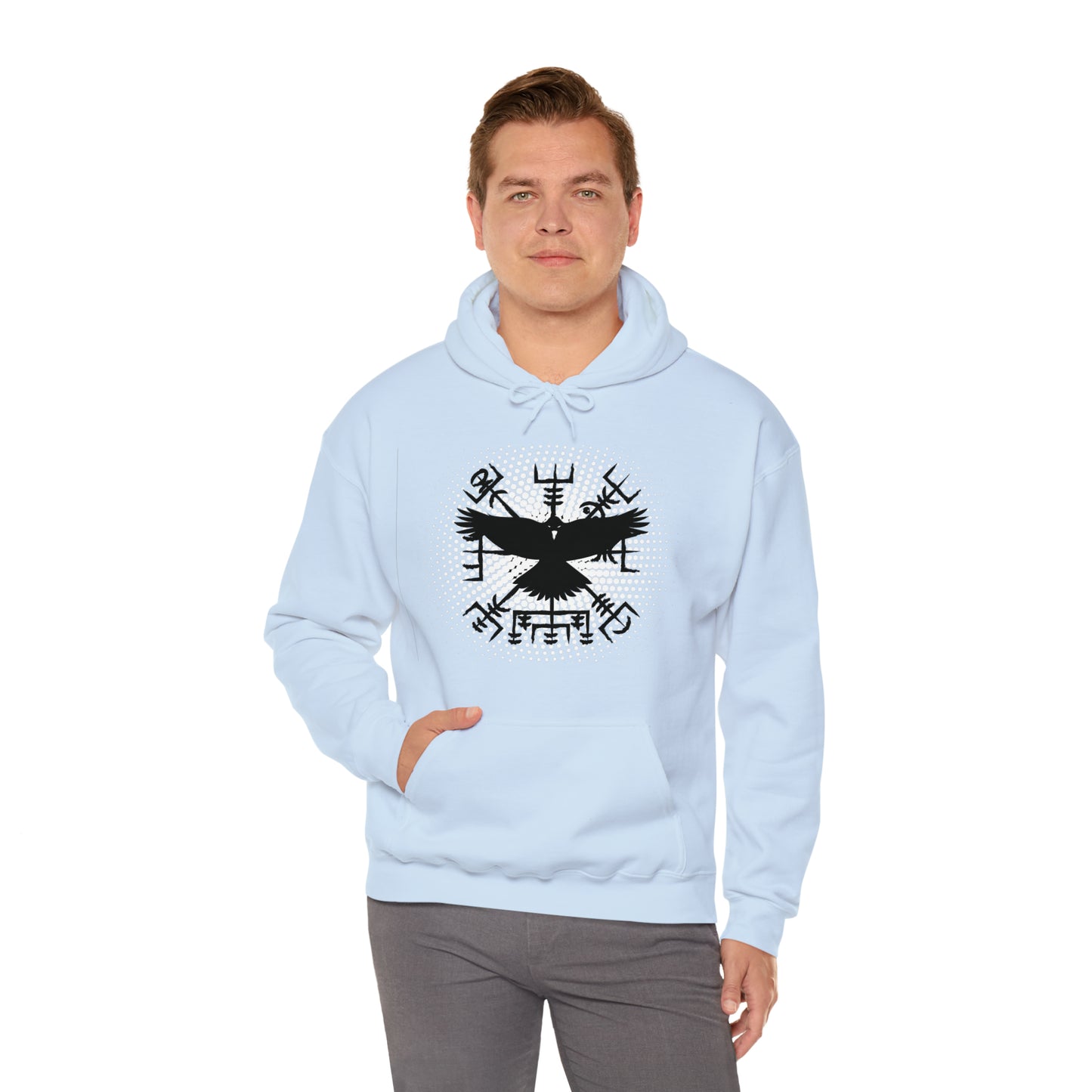 hoodie made of strong cotton - vegvisir raven