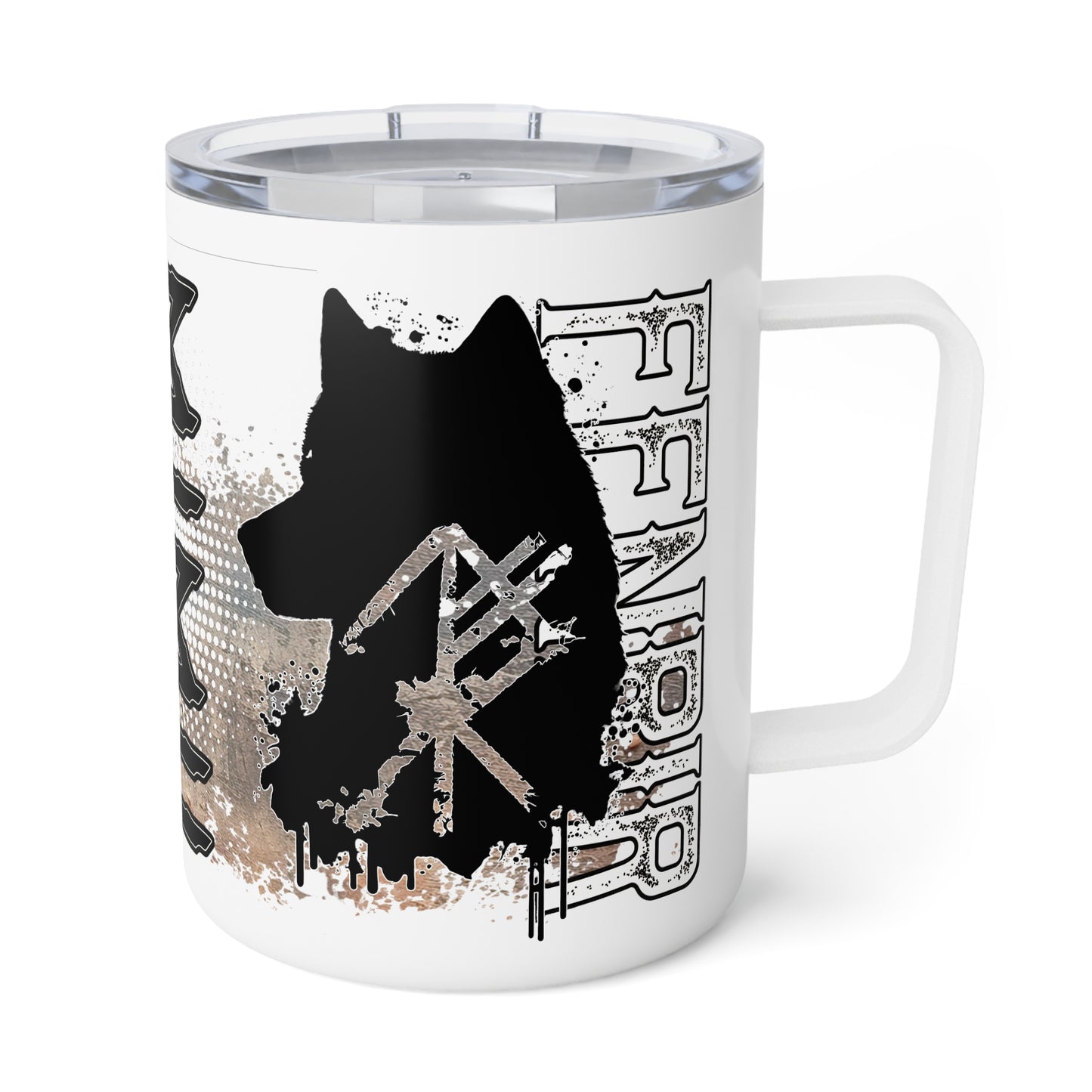 Insulated Mug, 10oz Vikings Fenrir Wolf